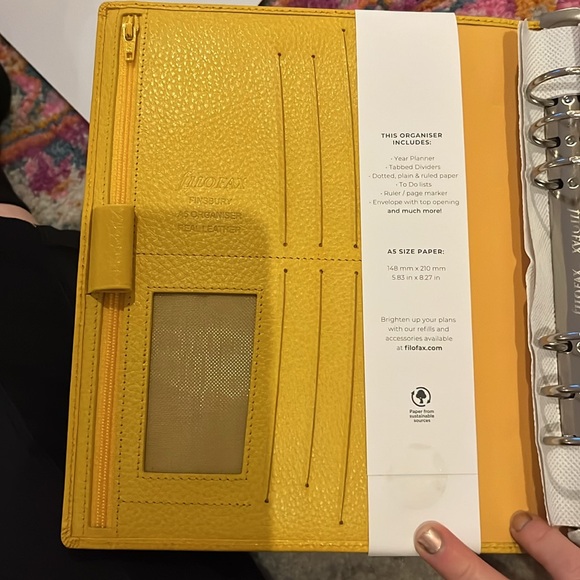 Fofax Finsbiry Mustard Yellow 2025 Leatherr Organizer - Picture 4 of 10